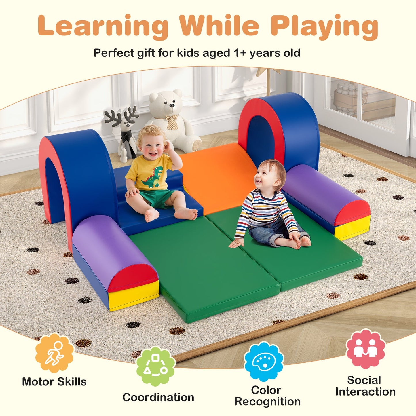 10-Piece Foam Climbing Blocks