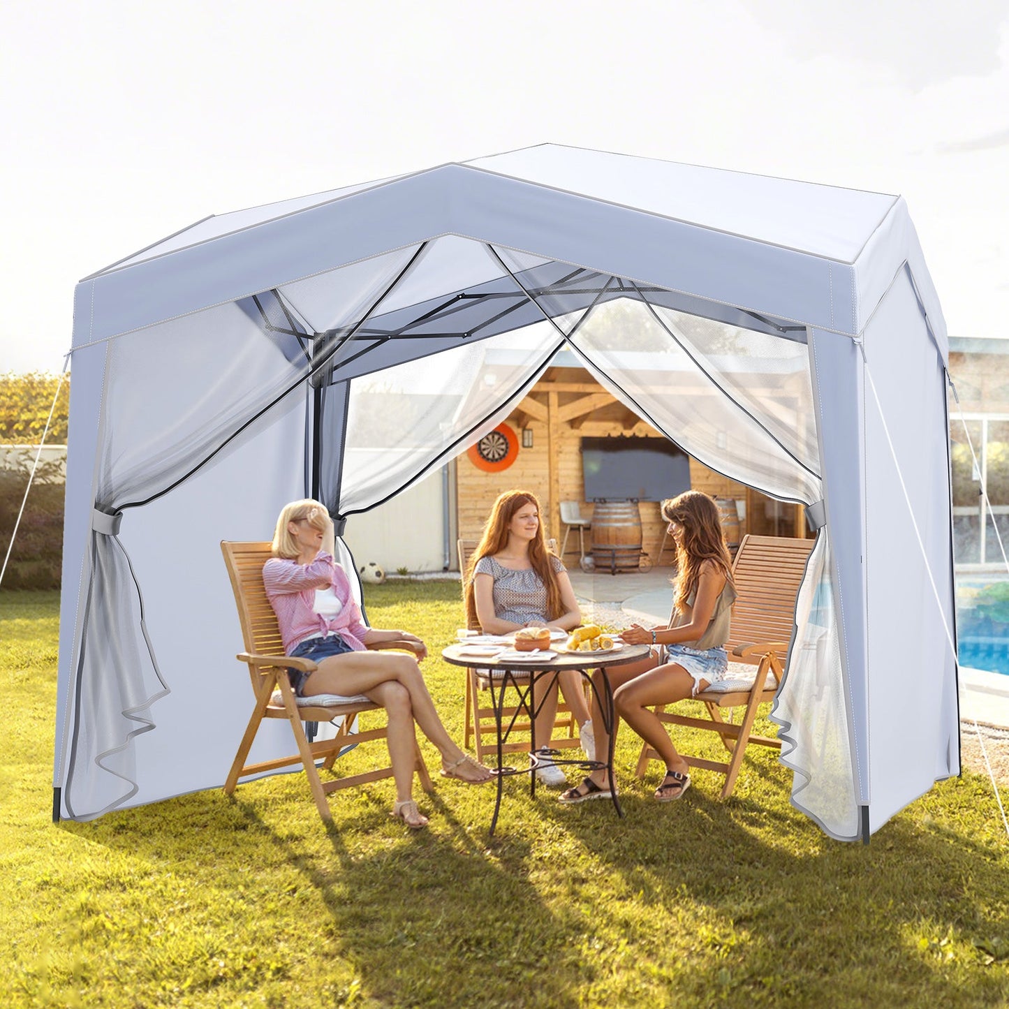 Foldable Screen Patio Shelter Gazebo