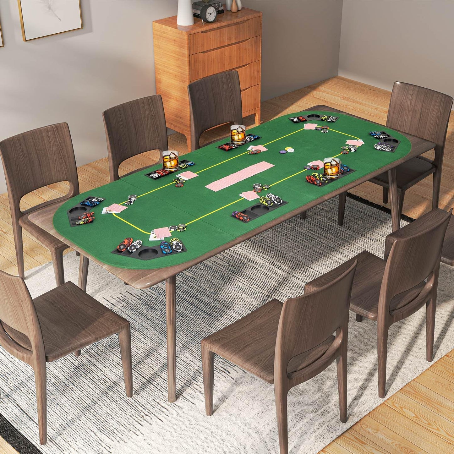 201 x 90 CM 8-Player Foldable Poker Table Top