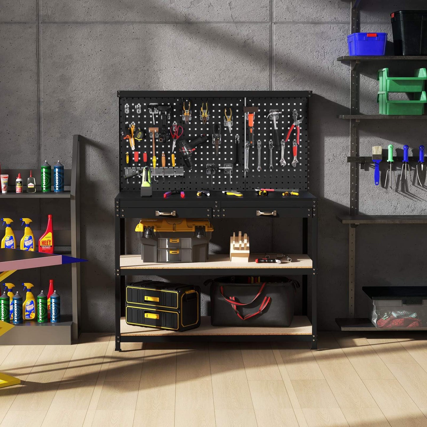 121 x 61 cm Workbench, 230 kg Heavy-Duty Work Table