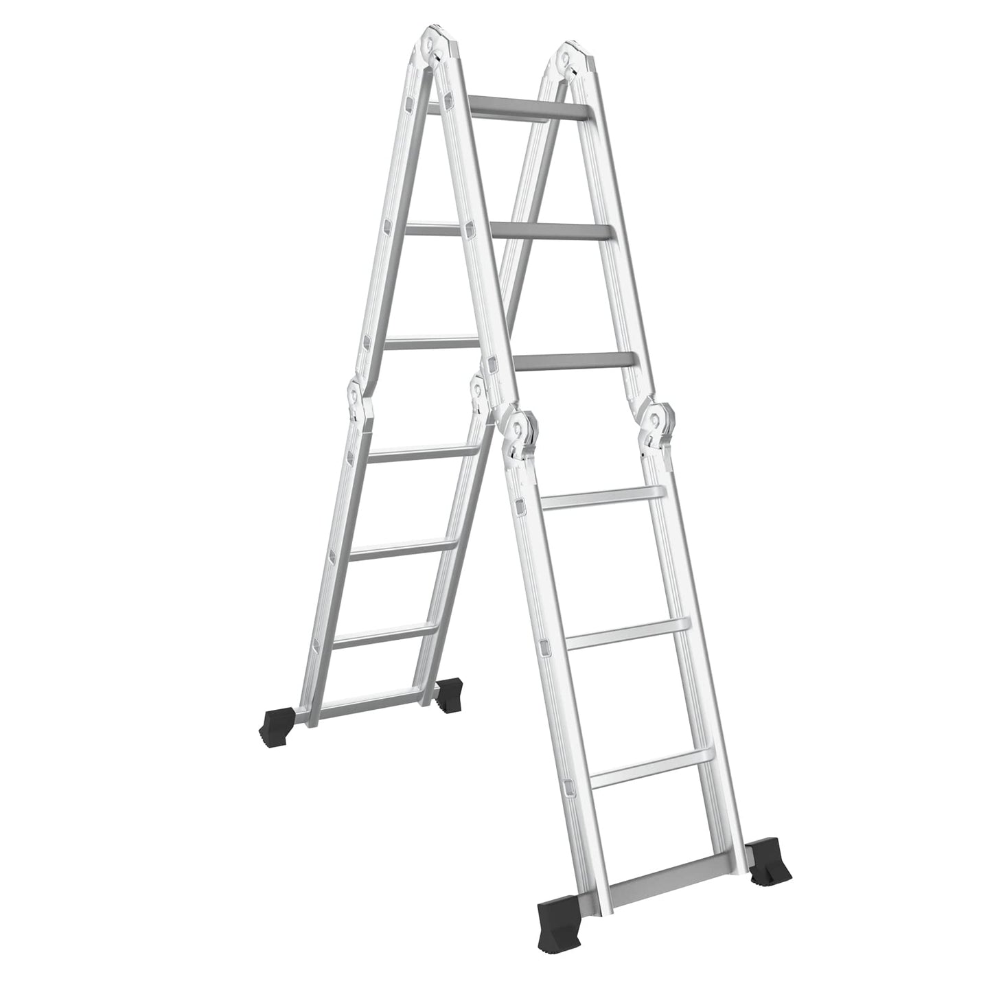 Giantex 7-in-1 12 Ft Folding Ladder, Multi Position Aluminium Extension Ladder