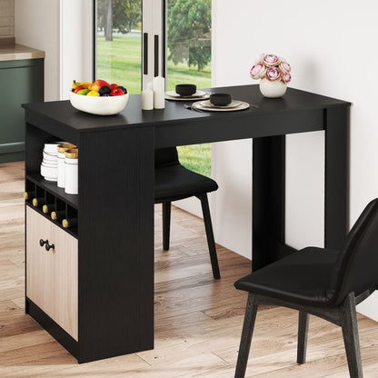 120cm Bar Table with Storage Cabinet