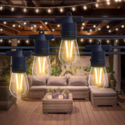 HQ SolarLighting 20M - 200M Connectable LED Festoon String Lights Party Lights Patio Lights Dimmable - HQ SolarLighting