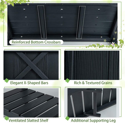 HIPS Raised Garden Bed, Poly Wood Elevated Planter Box w/Legs