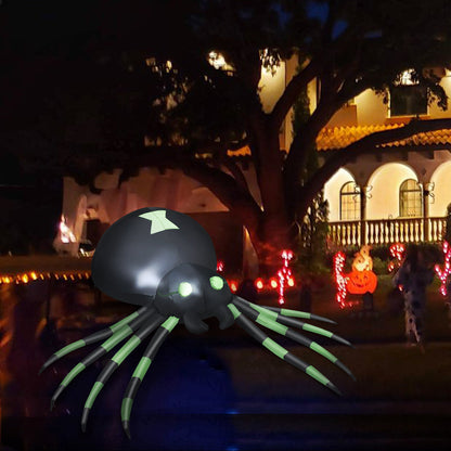 1.8M Halloween Inflatable Spider w/ LED Lights & Powerful Blower