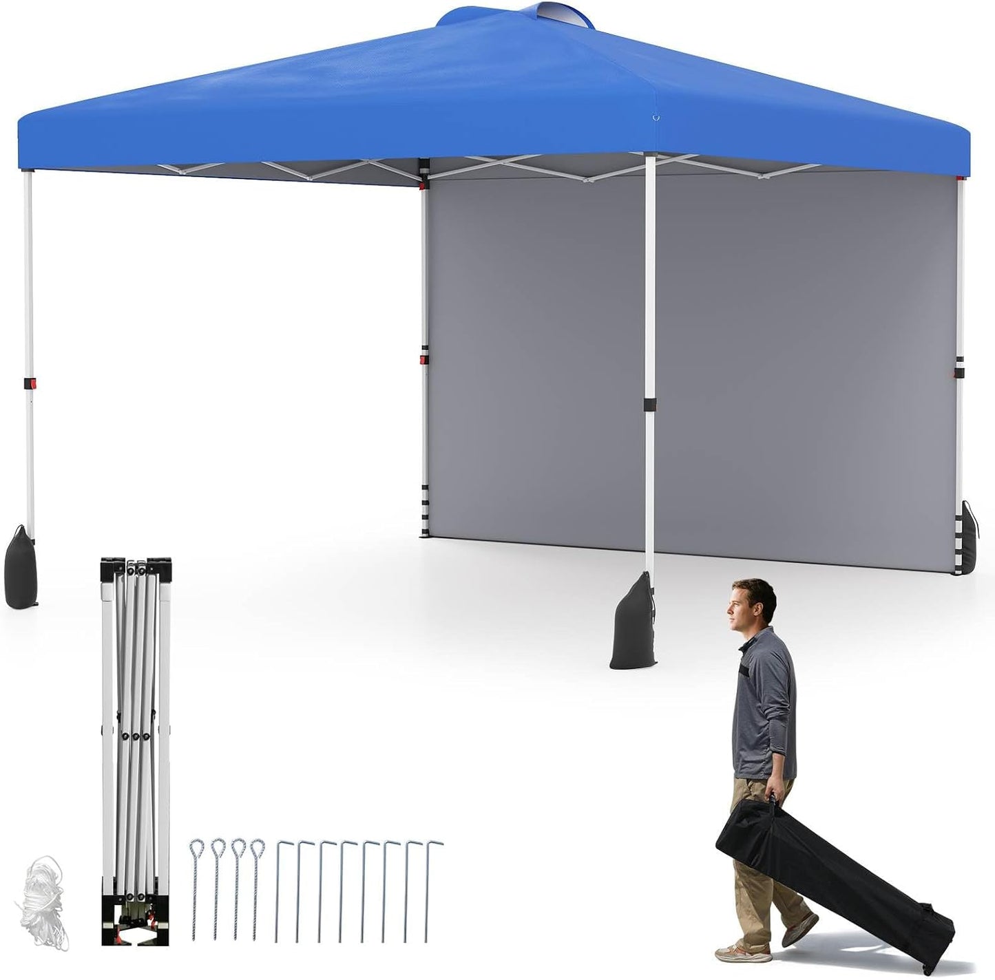 3 x 3 m Pop up Canopy Tent w/ 1 Sidewall