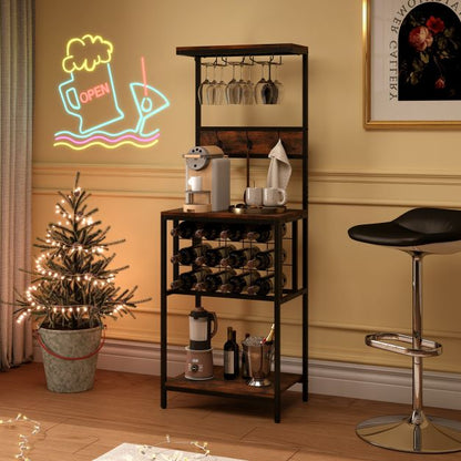 Freestanding Wine Rack Bar Cabinet