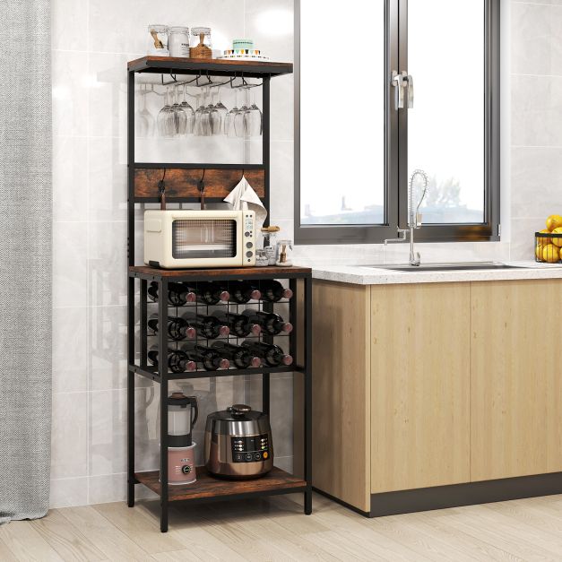 Freestanding Wine Rack Bar Cabinet