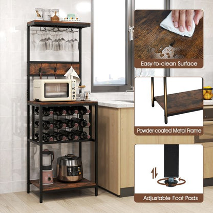 Freestanding Wine Rack Bar Cabinet