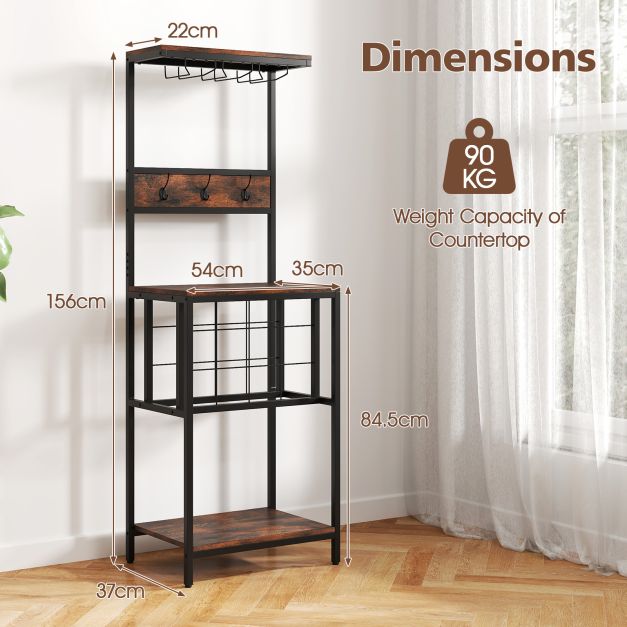 Freestanding Wine Rack Bar Cabinet