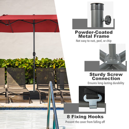 90 kg Patio Umbrella Base with Sandbags, 2 Tightening Knobs