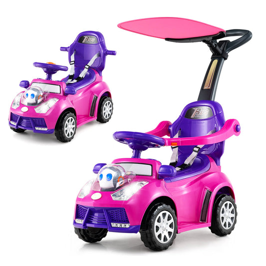 Stroller Sliding Walking Car with Horn, Music, Light & Seat Belt