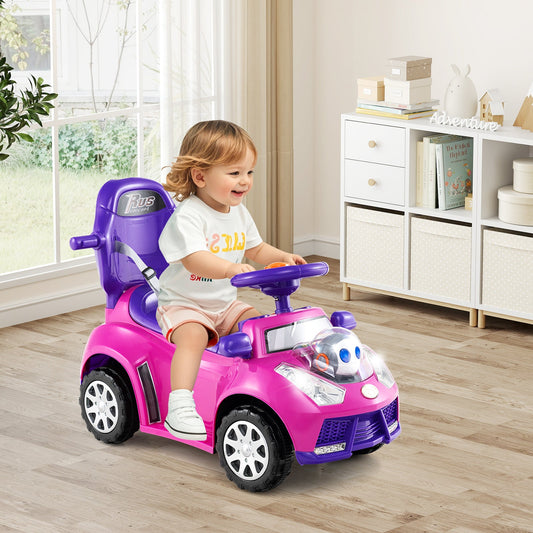 Stroller Sliding Walking Car with Horn, Music, Light & Seat Belt