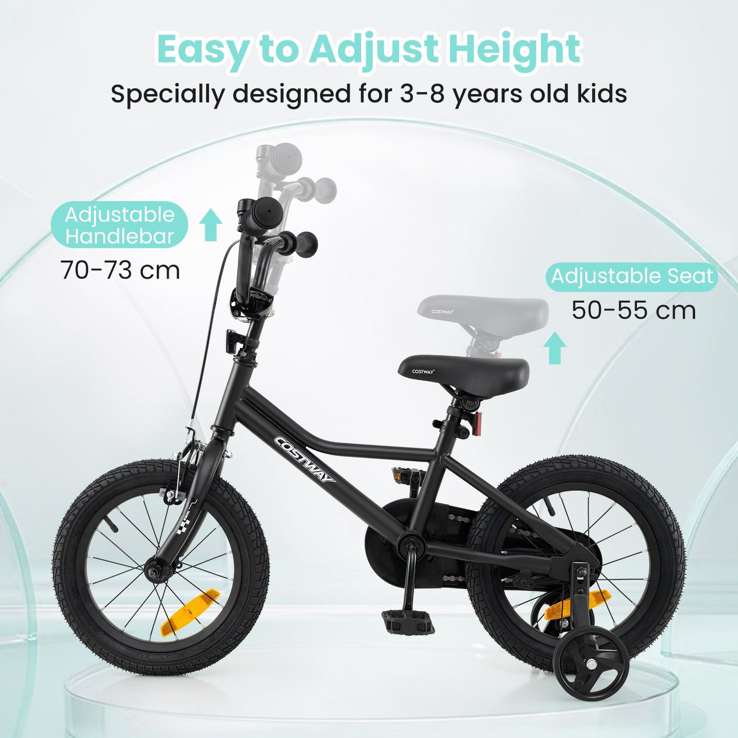 14/16/18-Inch Children Bicycle with Removable Training Wheels