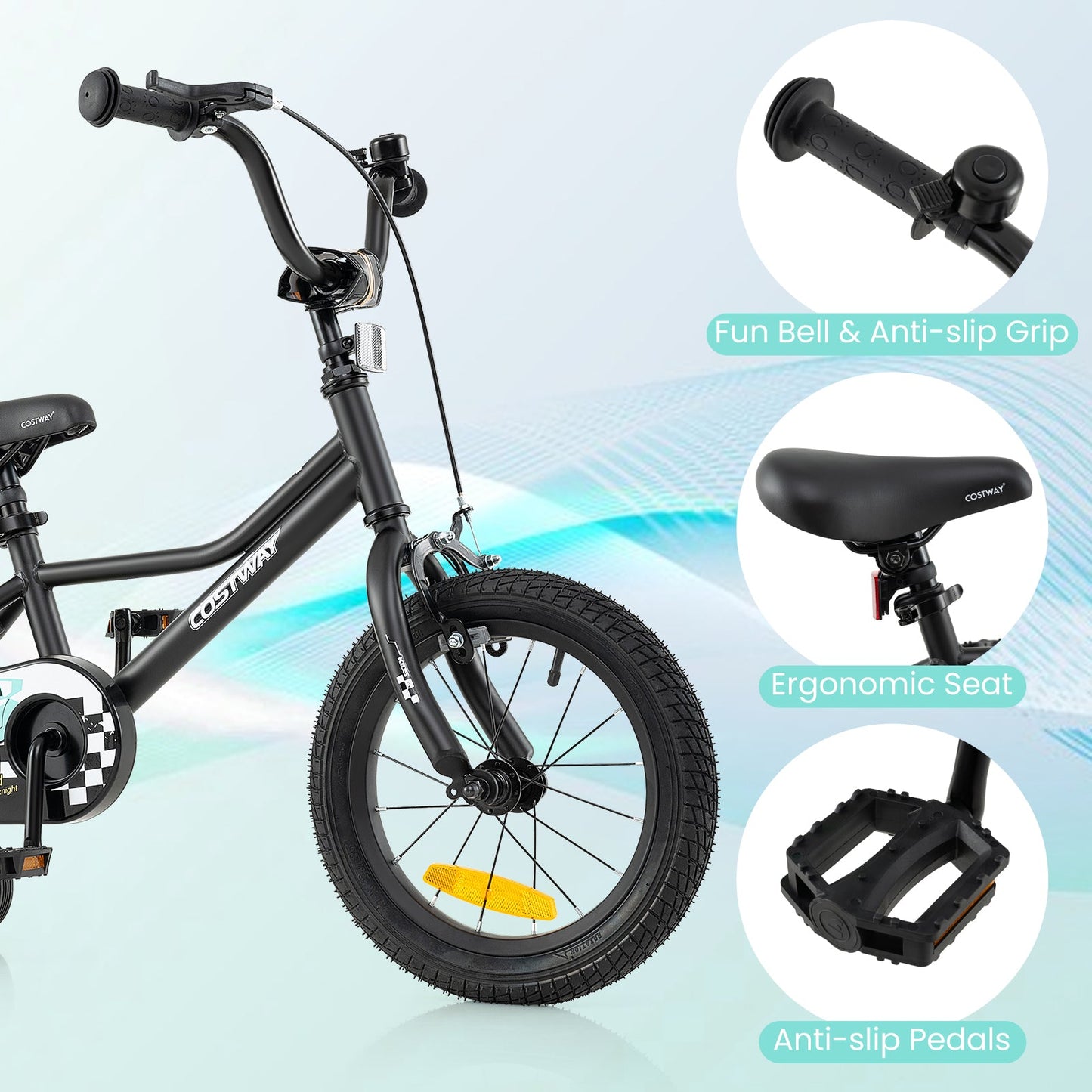 14/16/18-Inch Children Bicycle with Removable Training Wheels