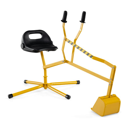 Sand Digger for Kids, Sandbox Toy Digger with 2-Handed Controls & Flexible Shovel