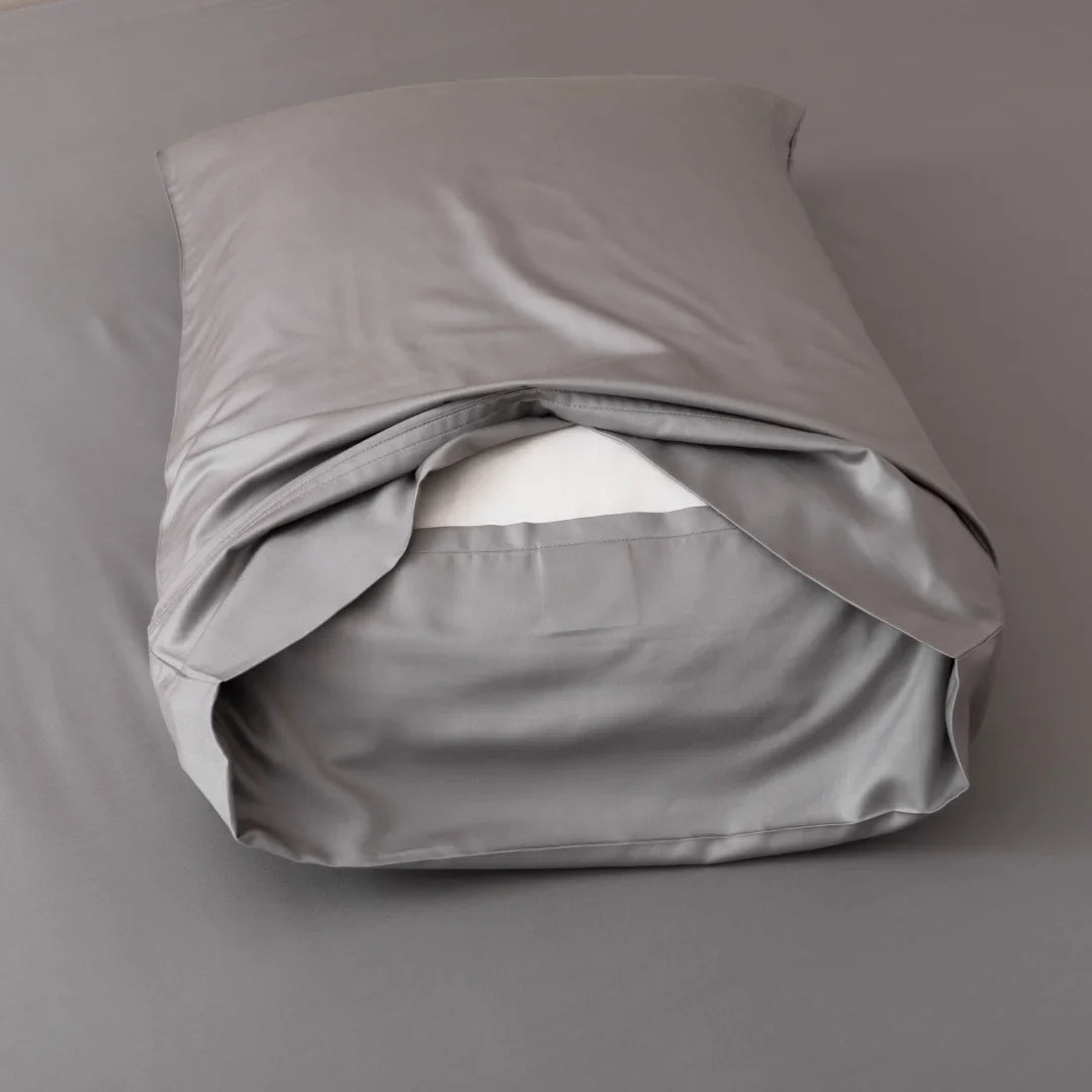 Bamboo Pillowcase Set - Stone Grey