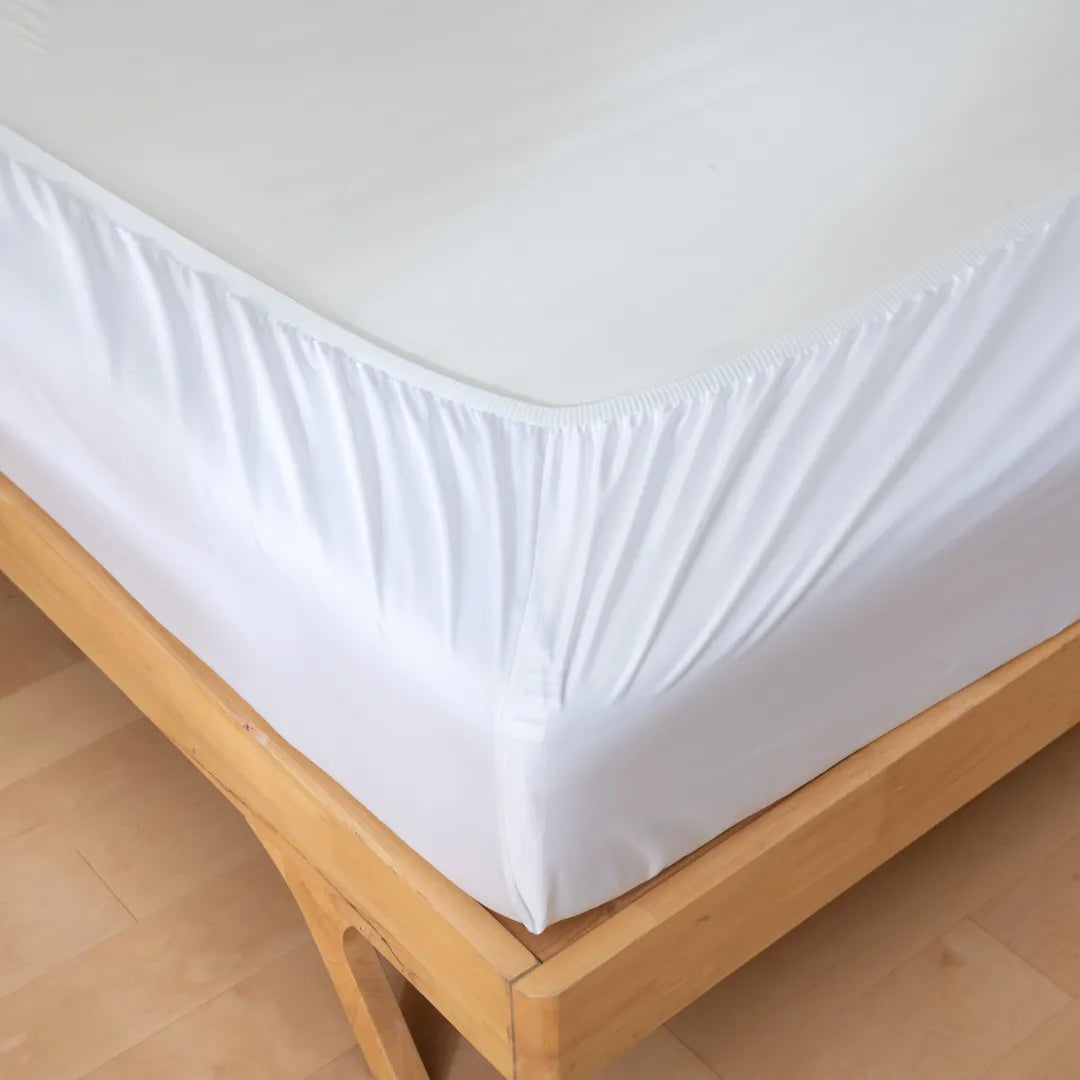 Luxe Sateen Fitted Sheet - White