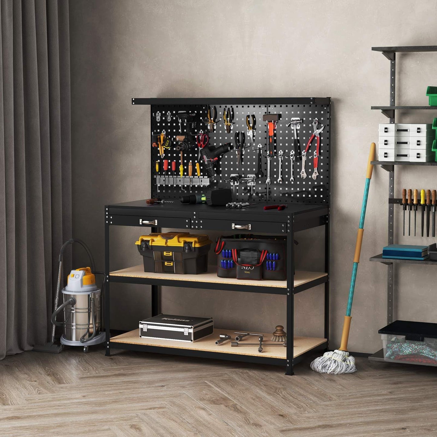 121 x 61 cm Workbench, 230 kg Heavy-Duty Work Table