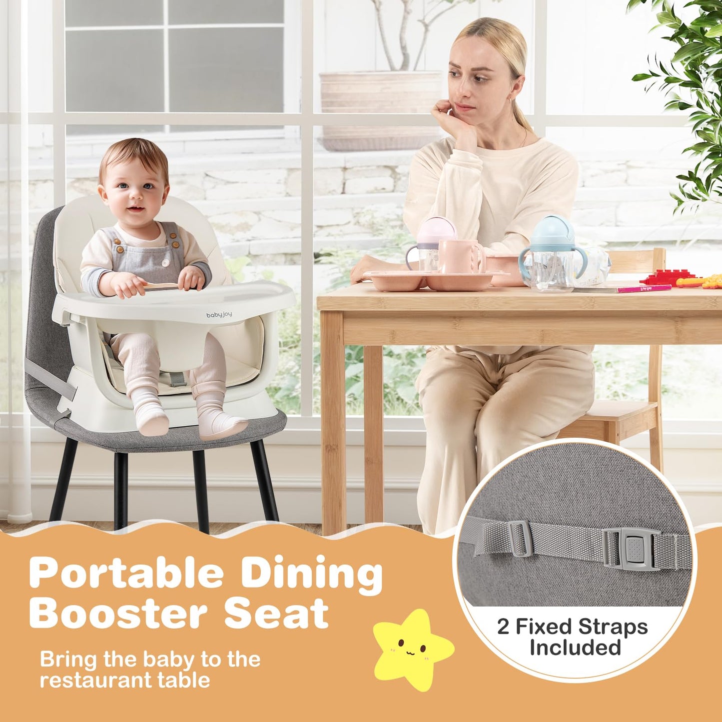 16-in-1 Baby High Chair, Convertible Highchair for Babies and Toddlers